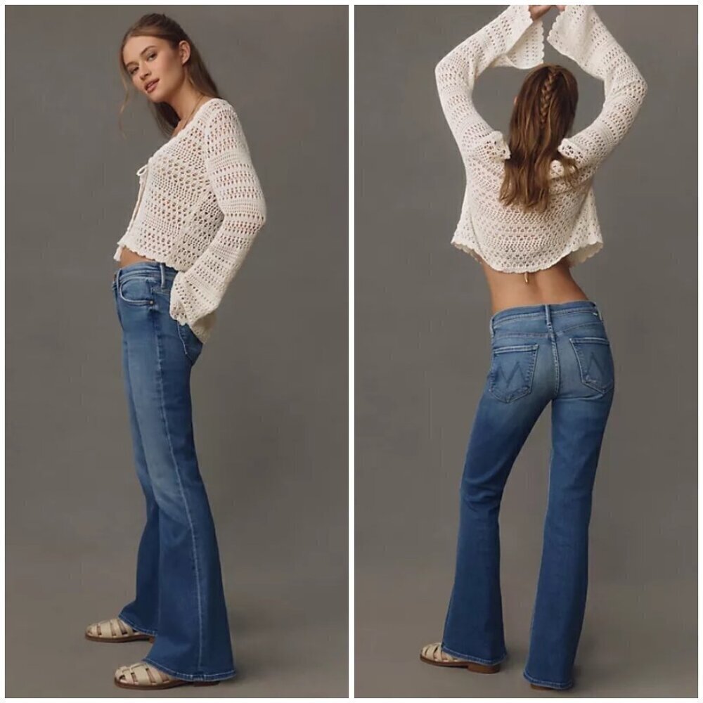 💕MOTHER💕 The Weekender Mid-Rise Flare Jeans ~ Layover 26 NWT - Picture 3 of 17